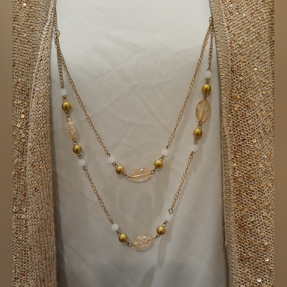 NWT Alfred Dunner Almond Sweater Shirt Necklace Set - Picture 2 of 11